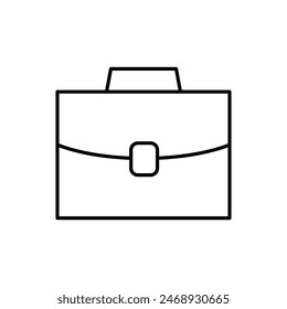 Aktentasche Vektorgrafik Line Icon für Anzeigen. Geeignet für Bücher, Geschäfte, Geschäfte. Bearbeitbarer Strich im minimalistischen Gliederungsstil. Symbol für Design 