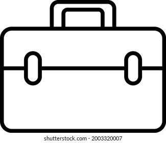 Briefcase Vector Line Icon Design
