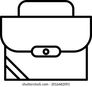 Briefcase Vector Line Icon Design
