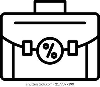 Briefcase Vector Line Icon Design