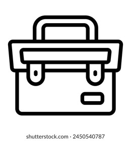 Briefcase Vector Line Icon Design