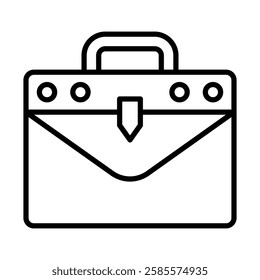 Briefcase Vector Line Icon Design