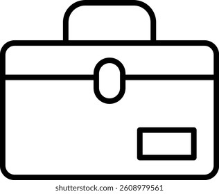 Briefcase Vector Line Icon Design