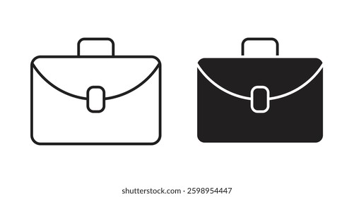 Briefcase vector line icon illustration collection.