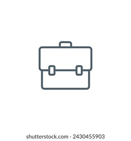 Briefcase vector line icon on white background , EPS 10
