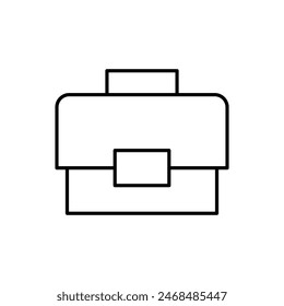 Briefcase Vector Line Sign for Advertisement. Suitable for books, stores, shops. Editable stroke in minimalistic outline style. Symbol for design 