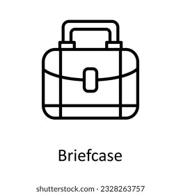 Briefcase Vector outline Icon Design illustration. Education Symbol on White background EPS 10 File