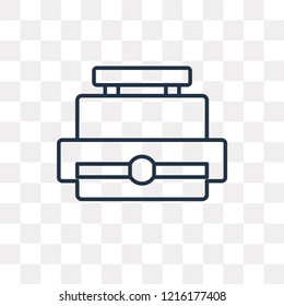 Briefcase vector outline icon isolated on transparent background, high quality linear Briefcase transparency concept can be used web and mobile