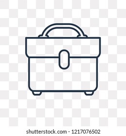 Briefcase vector outline icon isolated on transparent background, high quality linear Briefcase transparency concept can be used web and mobile