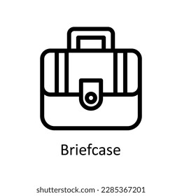 Briefcase Vector   outline Icons. Simple stock illustration stock