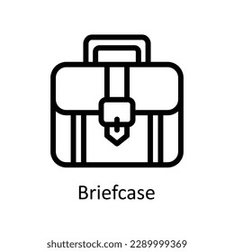 Briefcase Vector  outline icons. Simple stock illustration stock