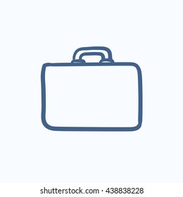 Briefcase vector sketch icon isolated on background. Hand drawn Briefcase icon. Briefcase sketch icon for infographic, website or app.