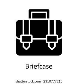 Briefcase Vector  Solid Icon Design illustration. User interface Symbol on White background EPS 10 File