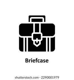 Briefcase Vector  solid icons. Simple stock illustration stock