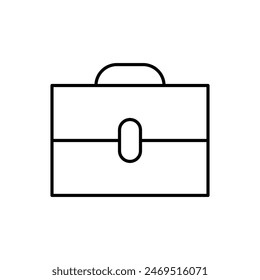 Aktentasche Vektorgrafik Symbol für Werbung. Geeignet für Bücher, Geschäfte, Geschäfte. Bearbeitbarer Strich im minimalistischen Gliederungsstil. Symbol für Design 
