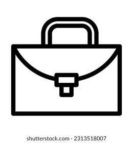Briefcase Vector Thick Line Icon For Personal And Commercial Use.
