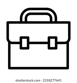 Briefcase Vector Thick Line Icon For Personal And Commercial Use.
