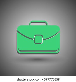 briefcase vector web icon.