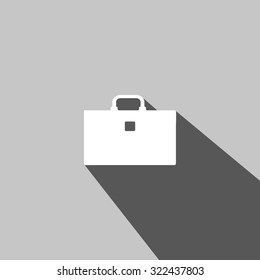Briefcase web icon on white background