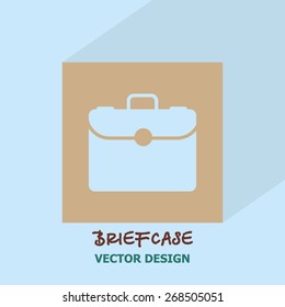 Briefcase web icon. Vector design.
