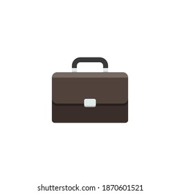 Briefcase White Background icon vector isolated. Flat style vector illustration.