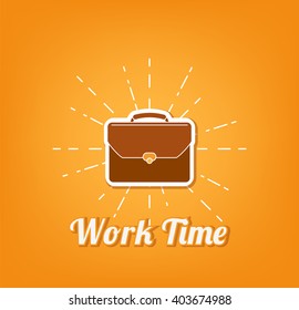 Briefcase. Work Time