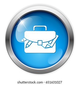 briefcase and writings tools icon