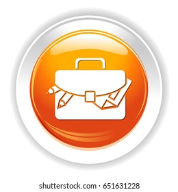 briefcase and writings tools icon