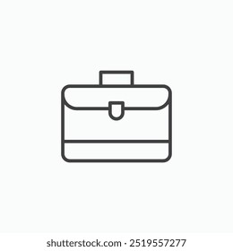 Briefcaseline in Thin line black color. flat simple vector symbols illustration.