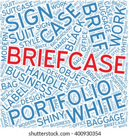 Briefcase,Word cloud art  background