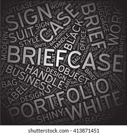 Briefcaseword Cloud Art Background Stock Vector (Royalty Free