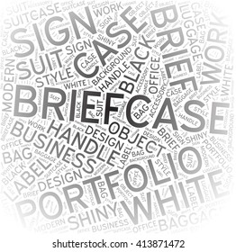 Briefcase,Word cloud art background