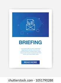 BRIEFING ICON INFOGRAPHIC