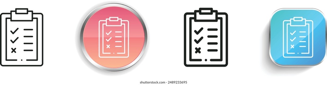 briefing icon. Thin Linear, Regular and Button Style Design Isolated On White Background