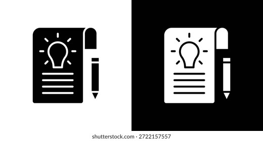 Ilustración vectorial de icono de informe - iconos de vector de estilo negro de alta calidad