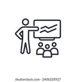 briefing icon. vector.Editable stroke.linear style sign for use web design,logo.Symbol illustration.