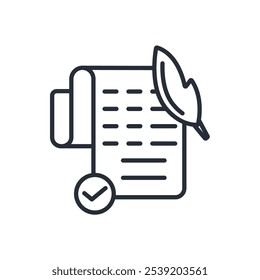 Briefing icon. vector.Editable stroke.linear style sign for use web design,logo.Symbol illustration.