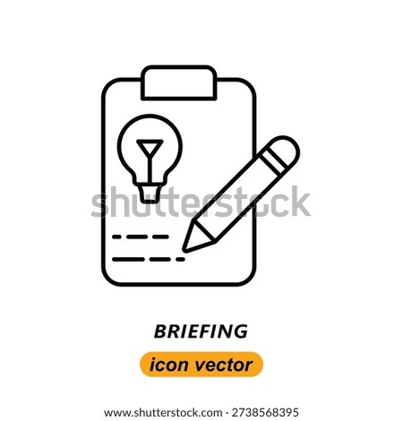 briefing icons. Flat illustrations of briefing vector icons for the web. Vector illustrations of company icons.