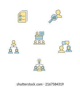 Icons für Briefings setzen. Briefkasten-Symbol-Vektorelemente für Infografik-Web