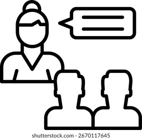 Briefing Line vetor Icon Design