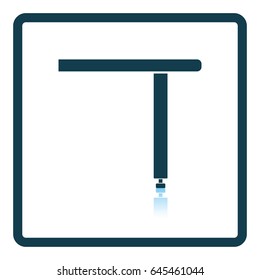 Briefing table console icon. Shadow reflection design. Vector illustration.