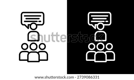 Briefing White Icon Set Vector