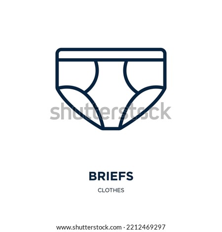 briefs icon from clothes collection. Thin linear briefs, business, brief outline icon isolated on white background. Line vector briefs sign, symbol for web and mobile