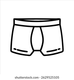 Briefs for man object icon design black and white with bold outline 