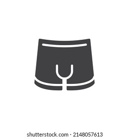 Bietet ein kurzes Vektorsymbol. volles Flachzeichen für mobiles Konzept und Webdesign. Unterwäsche-Slips-Symbole. Symbol, Logo-Abbildung. Vektorgrafik
