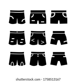 icono de la ropa interior o logotipo símbolo de signo aislado ilustración vectorial - Colección de iconos vectoriales de estilo negro de alta calidad
 