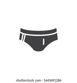 Briefs underwear vector icon. filled flat sign for mobile concept and web design. Mens Underwear trunks glyph icon. Symbol, logo illustration. Vector graphics