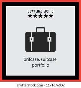 brifcase, suitcase, portfolio  vector icon