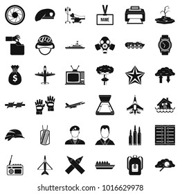 Brigade icons set. Simple set of 36 brigade vector icons for web isolated on white background