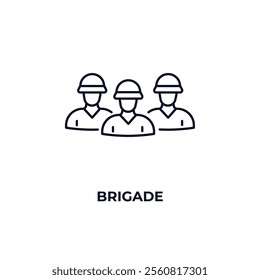 brigade outline icon. Linear vector from army and military concept. Thin line brigade icon isolated on white background